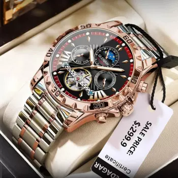 Мужские Водонепроницаемые механические часы в деловом стиле