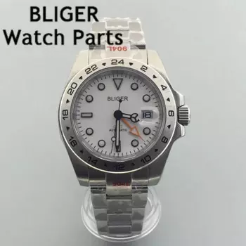 Мужские Водонепроницаемые наручные часы с сапфировым стеклом, 40 мм