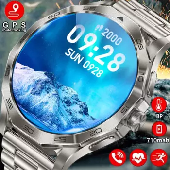 Мужские Водонепроницаемые умные часы с Bluetooth, фитнес-трекером, 2024 дюйма