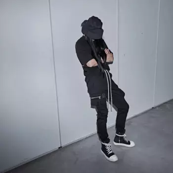 Мужские весенне-осенние повседневные брюки NIGO FHDX на молнии с карманами уличные брюки в стиле хип-хоп трендовые черные модные рабочие брюки # NGTOP11345