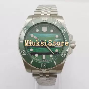 Мужские водонепроницаемые часы с зеленым циферблатом, 40 мм