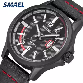 Мужские водонепроницаемые кварцевые часы с датой, в стиле милитари