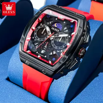 Мужские водонепроницаемые кварцевые часы с силиконовым ремешком и датой