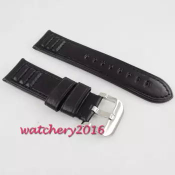 Мужские военные часы parnis из натуральной кожи, 23 мм