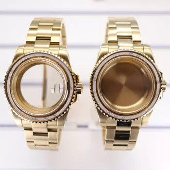 Мужские золотые корпуса 40 мм, ремешок для часов, сапфировое стекло для Seiko Nh34 Nh35 Nh36/38 Miyota8215, механизм 28, 5 мм, циферблат GMT-MASTER II