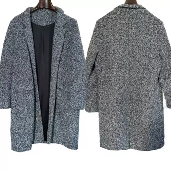 Мужское длинное пальто в черно-белую клетку, двубортное теплое пальто из смесовой шерсти по индивидуальному заказу, индивидуальный Блейзер, мужские костюмы, зима