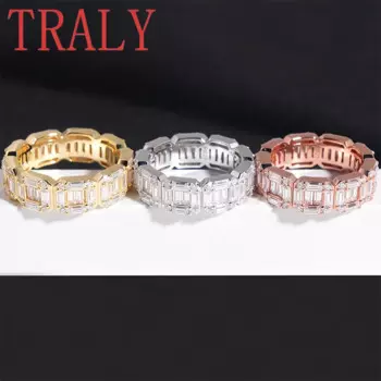 Мужское и женское кольцо из серебра 925 пробы с муассанитом