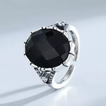 Мужское и женское кольцо из серебра 925 пробы с фианитом