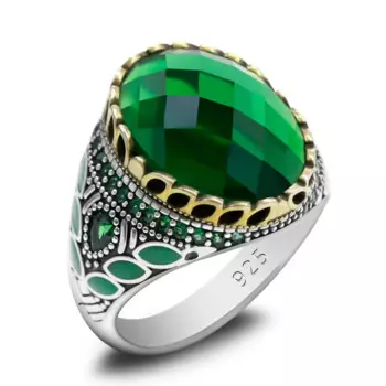 Мужское и женское кольцо из серебра 925 пробы с фианитом