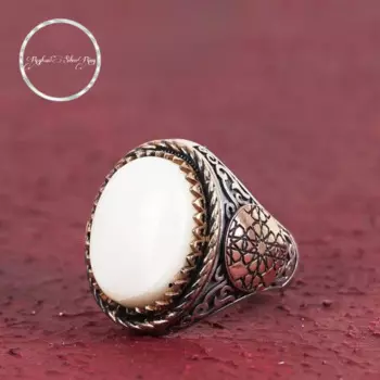 Мужское и женское кольцо из стерлингового серебра с оригинальными перламутровыми камнями, кольцо ручной работы из стерлингового серебра
