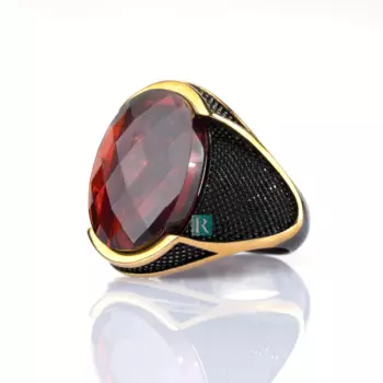 Мужское кольцо из серебра 925 пробы с родиевым покрытием