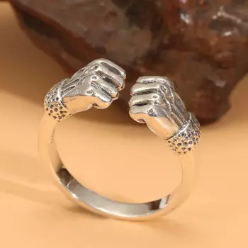 Мужское кольцо из серебра 925 пробы с зеркальной текстурой