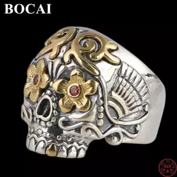 Мужское кольцо из серебра 925 пробы с фианитами