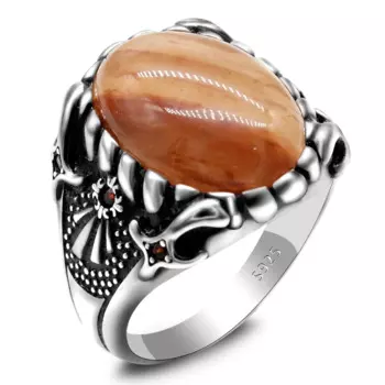 Мужское кольцо из стерлингового серебра 925 пробы с натуральным кварцевым камнем, винтажное ювелирное кольцо в стиле панк для влюбленных, комплект колец, Таиландское серебряное кольцо для женщин