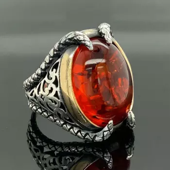 Мужское кольцо ручной работы, кольцо из янтарного камня, дорогая фотография, мужское кольцо с овальным камнем, кольцо из серебра 925 пробы