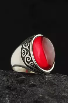 Мужское серебряное кольцо с фианитом