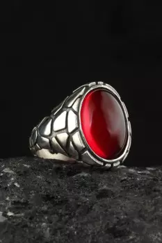 Мужское серебряное кольцо с фианитом