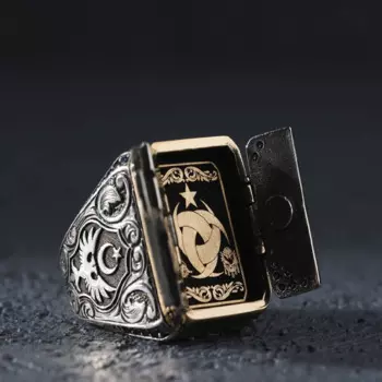 Мужское серебряное кольцо с синим топазом, регулируемый размер пальца