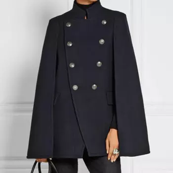 Мужское шерстяное пальто на осень и зиму, модное мужское двубортное шерстяное пальто, свободное Мужское пальто в Корейском стиле, накидка