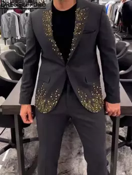 Мужской Блейзер и брюки, серого цвета