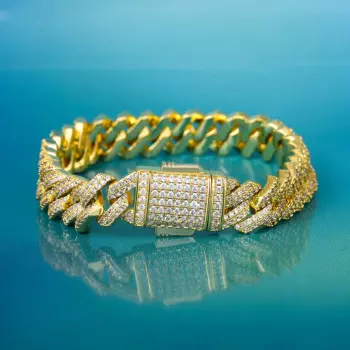 Мужской браслет в стиле хип-хоп, 12 мм, 7/8/9 дюймов