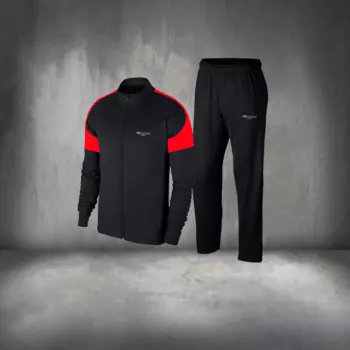 Мужской черный тренировочный костюм из ткани с замком, Размеры S -3XL