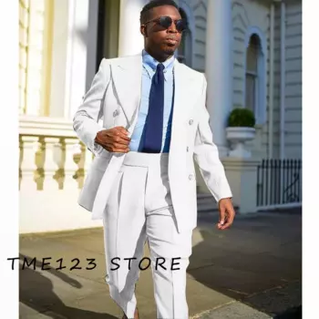 Мужской деловой костюм, Мужская официальная одежда, мужская Роскошная Одежда, трендовый комплект из двух предметов и брюк, элегантные мужские костюмы, свадебные костюмы