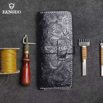 Мужской Длинный кошелек ручной работы из натуральной кожи, винтажный тонкий держатель для кредитных карт, кошелек для ID-карт, деловой бумажник