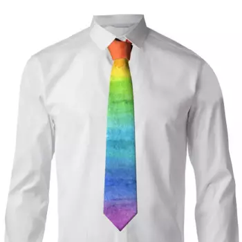 Мужской галстук Радужный шейный галстук модная новинка Повседневный галстук для воротника на заказ для самостоятельного изготовления высококачественный строгий галстук