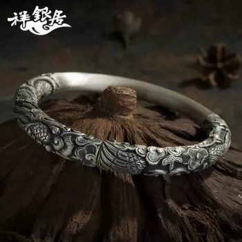 Мужской и женский серебряный браслет, из серебра 999 пробы