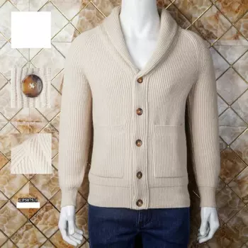 Мужской кардиган на пуговицах, с капюшоном, большого размера