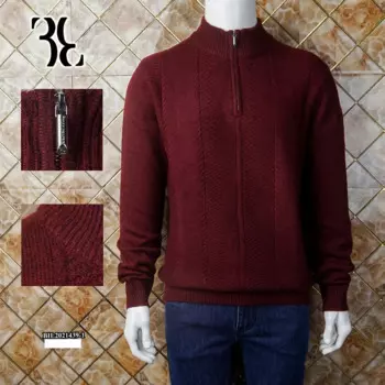 Мужской кардиган с высоким воротником, на осень/зиму