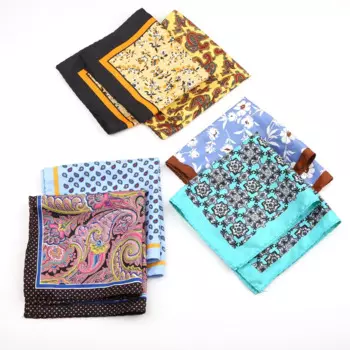 Мужской Карманный квадратный носовой платок с принтом в стиле ретро