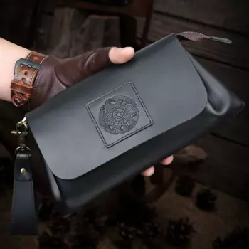 Мужской клатч из натуральной кожи, вместительные бумажники из воловьей кожи, удлиненный кошелек, многофункциональная Обложка для паспорта