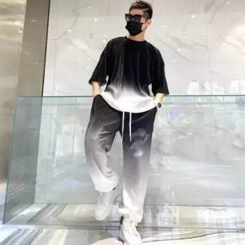 Мужской комплект из футболки и брюк для бега без логотипа