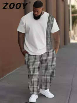 Мужской комплект из футболки и брюк с коротким рукавом