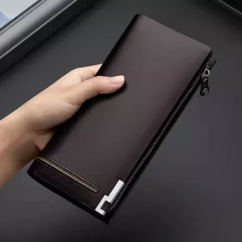 Мужской кошелек WILLIAMPOLO, длинный клатч из кожи, деловая держатель для карт, портмоне для мужчин, зажим для денег, мужские кошельки, брендовая роскошная сумка