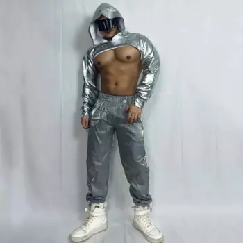 Мужской костюм для танцев на шесте, с капюшоном