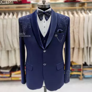 Мужской костюм (куртка + брюки + жилет)