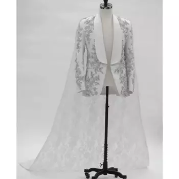 Мужской костюм с кружевным запахом (куртка + брюки)