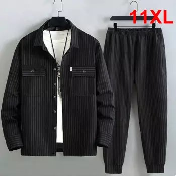 Мужской костюм в полоску, размеры 10XL, 11XL