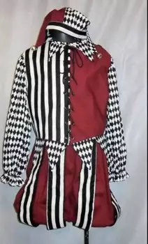 Мужской костюм в средневековом стиле, цвет черный/белый