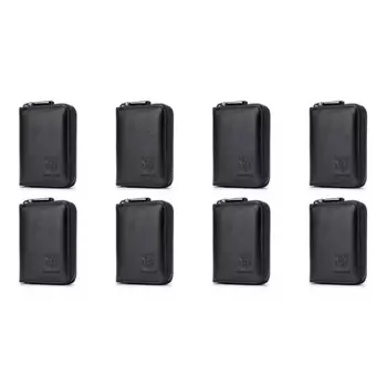 Мужской кожаный кошелек с отделением для карт, на молнии