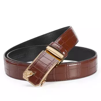 Мужской кожаный ремень с автоматической пряжкой