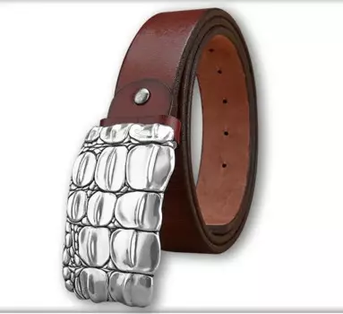 Мужской кожаный ремень с металлической пряжкой, 100%