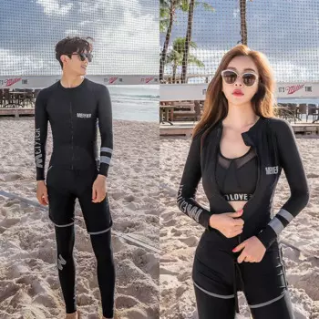 Мужской купальник с длинным рукавом MEIYIER, брендовый купальник с защитой от сыпи UV 50 + рубашка на молнии для плавания и серфинга + шорты + брюки, мужской Корейский купальный костюм XXXL, 2024