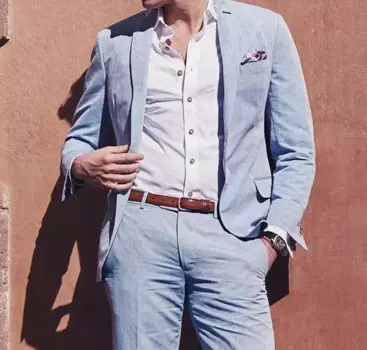 Мужской льняной костюм ANNIEBRITNEY, свадебные костюмы для мужчин, классический Пляжный смокинг, повседневный пиджак и брюки, индивидуальный костюм большого размера