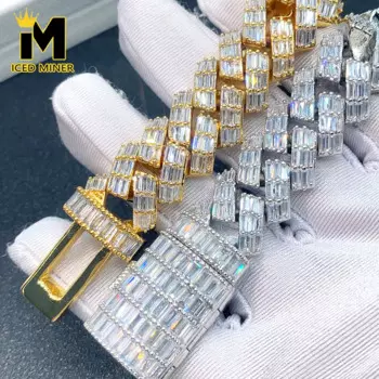 Мужской Латунный браслет с цирконом, в стиле хип-хоп