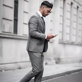 Мужской облегающий строгий костюм ANNIEBRITNEY из 2 частей, индивидуальный облегающий свадебный смокинг для жениха, приталенный Свадебный Мужской костюм с брюками для выпускного вечера