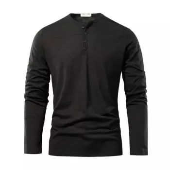 Мужской однотонный пуловер с длинным рукавом и воротником-стойкой